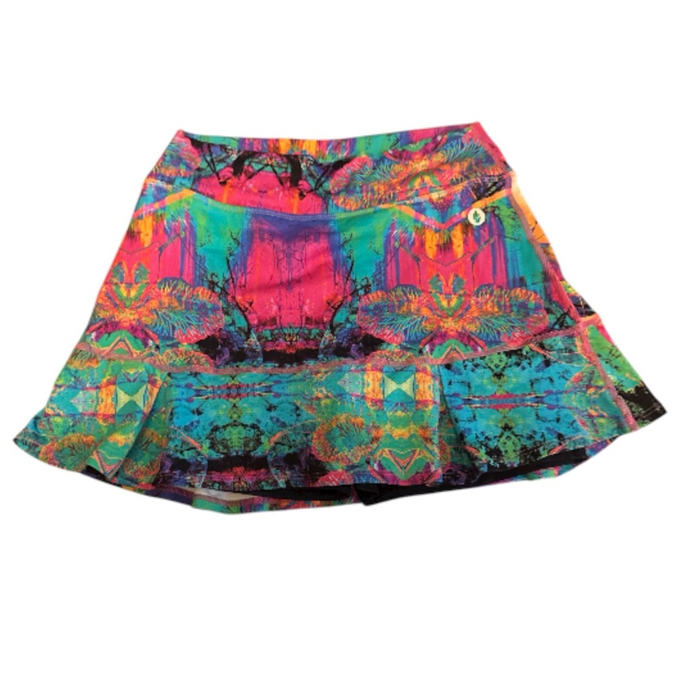 Colorful Abstract Mini Skort